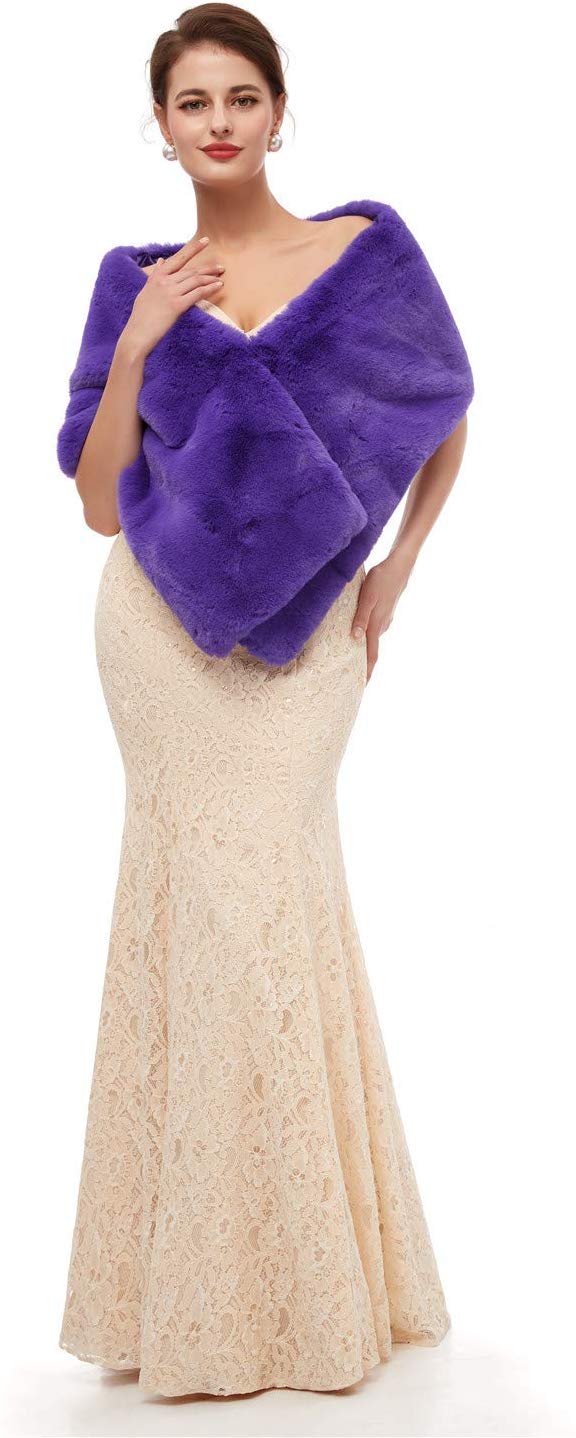 Bolero Jacket Avondjurk Sjaal Bridal Wraps Fur Cape Fur Sjaal Veer Robe Sheer Wit Bont Mantel Winter Witte Mantel jas: 1pj19136