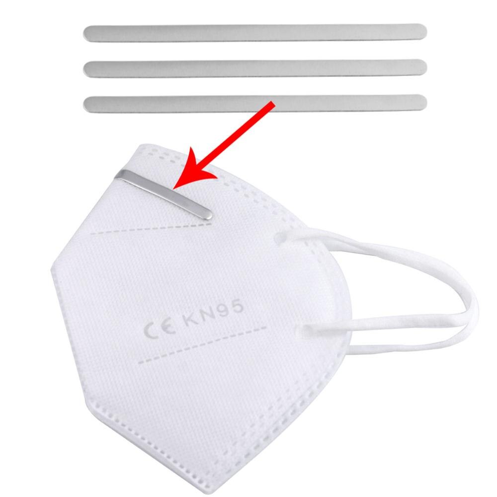 50Pcs/lot Mask Nose Bridge Dedicated DIY Aluminum Strip Flat Free Wire Making Craft Doublesided Tape 9cmx5mmx0.4mm