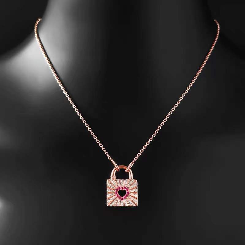 Novo fevereiro 2022 amor anel de jóias, presente do dia dos namorados, jóias femininas marroquinas: Necklace1