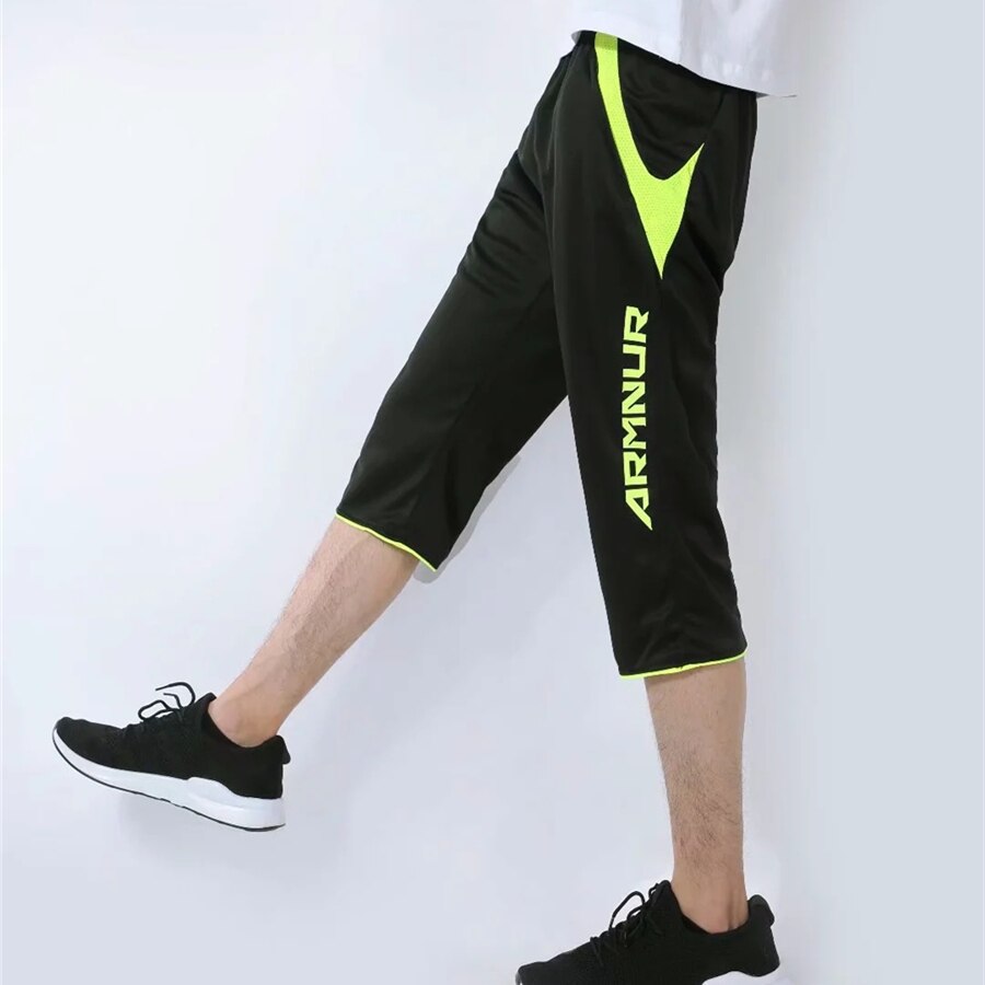 3/4 Men's Football Training Pants Sports Running Jogging Trousers Gym Fitness Soccer Training Pants Slim Football Training Pants