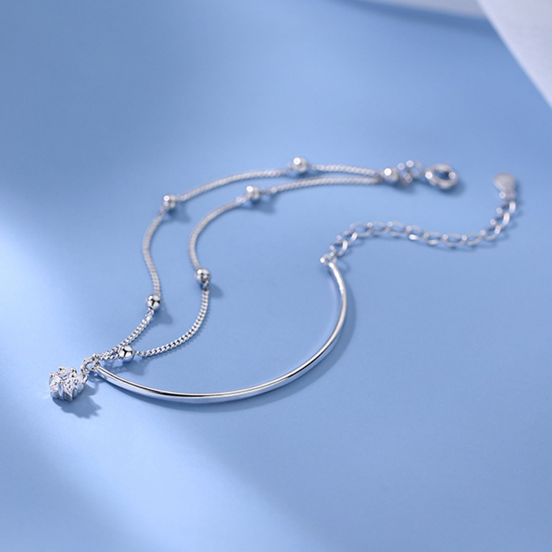 Nueva pulsera de estrella de Plata de Ley 925 a la , accesorios de temperamento simples, de de cumpleaños para joyería fina para mujer