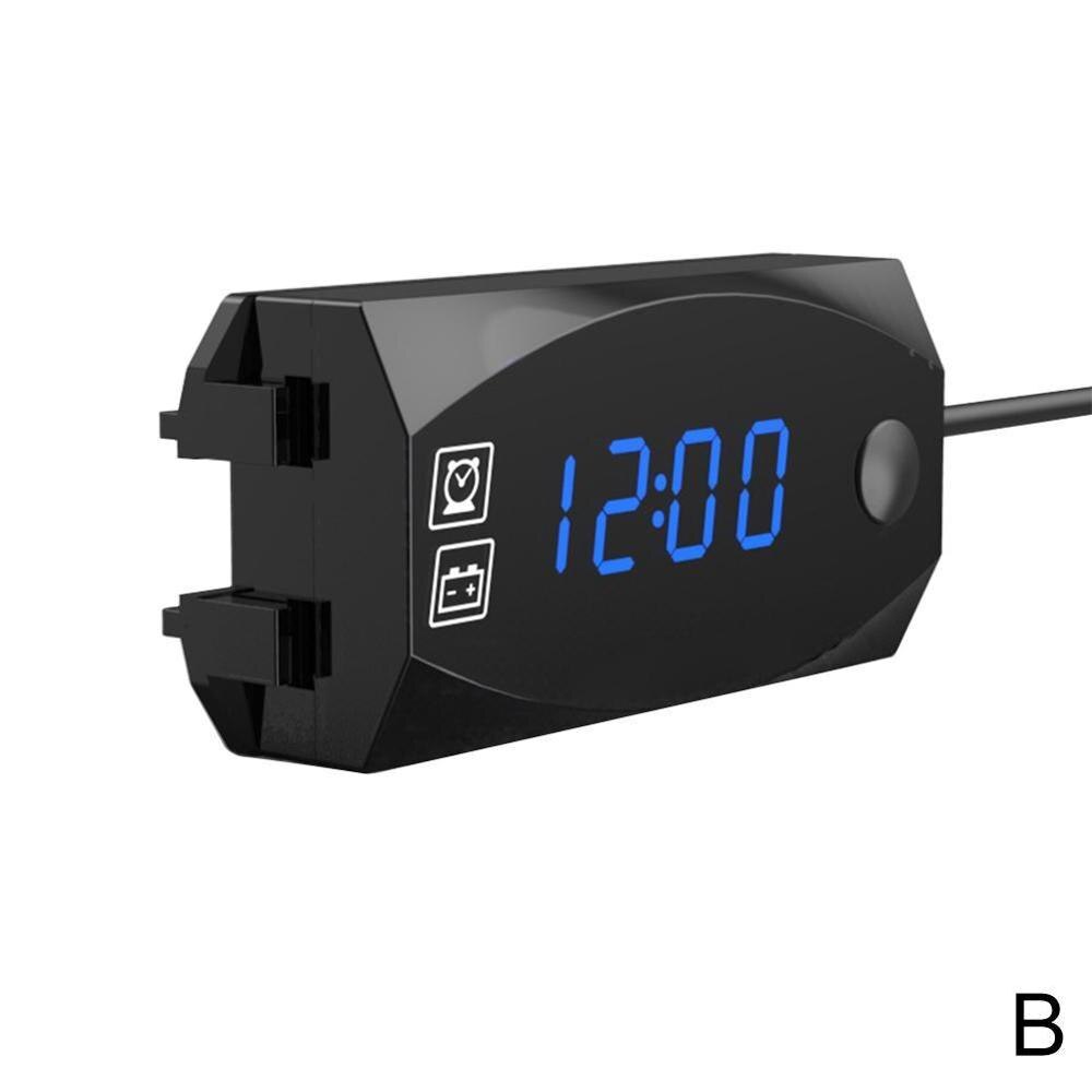 Pantalla Digital LED de 12V CC 6-30V, voltímetro a prueba de agua, para coche, barco y motocicleta, medidor de voltaje de voltios, Mini Panel de prueba: Gris oscuro