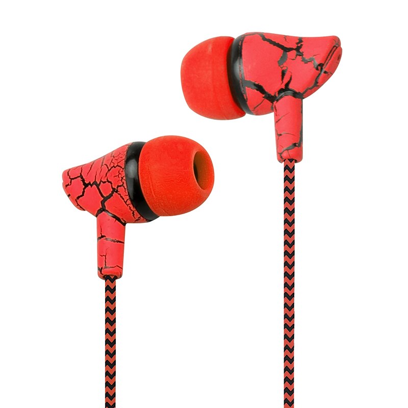 3.5mm bedrade sport oordopjes met superbass oordopjes, headset, bedrade hoofdtelefoon met microfoon voor iphone, samsung, xiaomi  mp3 4 android en ios: Rood