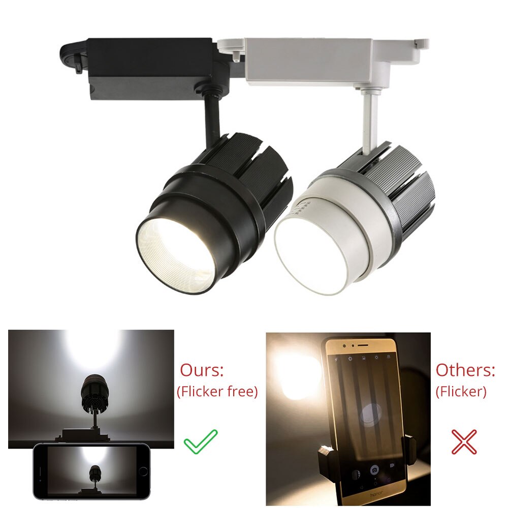 Moderne 30W LED Track Licht Zoom Zwart Rail Winkel Winkel Verlichting Spotlight Armatuur Keuken Plafond Showroom Spot Rail Zoommable