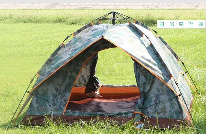 Outdoor automatic tent manual four person double single camouflage beach camping camping troop tent