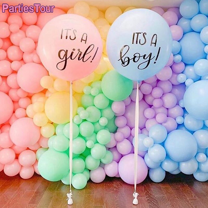 1Pc 36Inch Giant Ronde Plakken Ballonnen Baby Shower Verjaardagsfeestje Bruiloft Decoratie Grote Macaron Latex Ballonnen Grote Roze globos