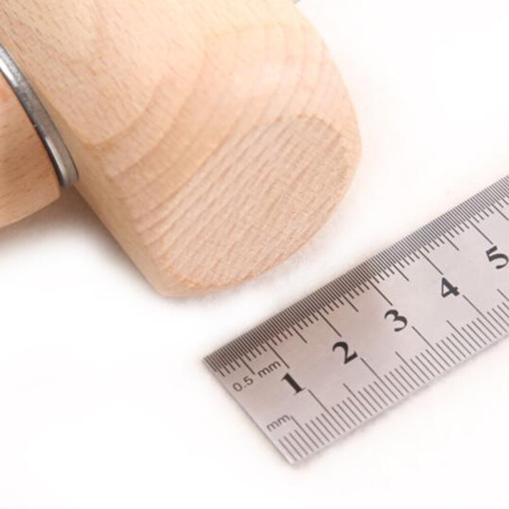 Practical Leather Carving Hammer Wooden Handle Punch Cutting Handmade Hammer for DIY Stamp Leather Carving Craft Tool