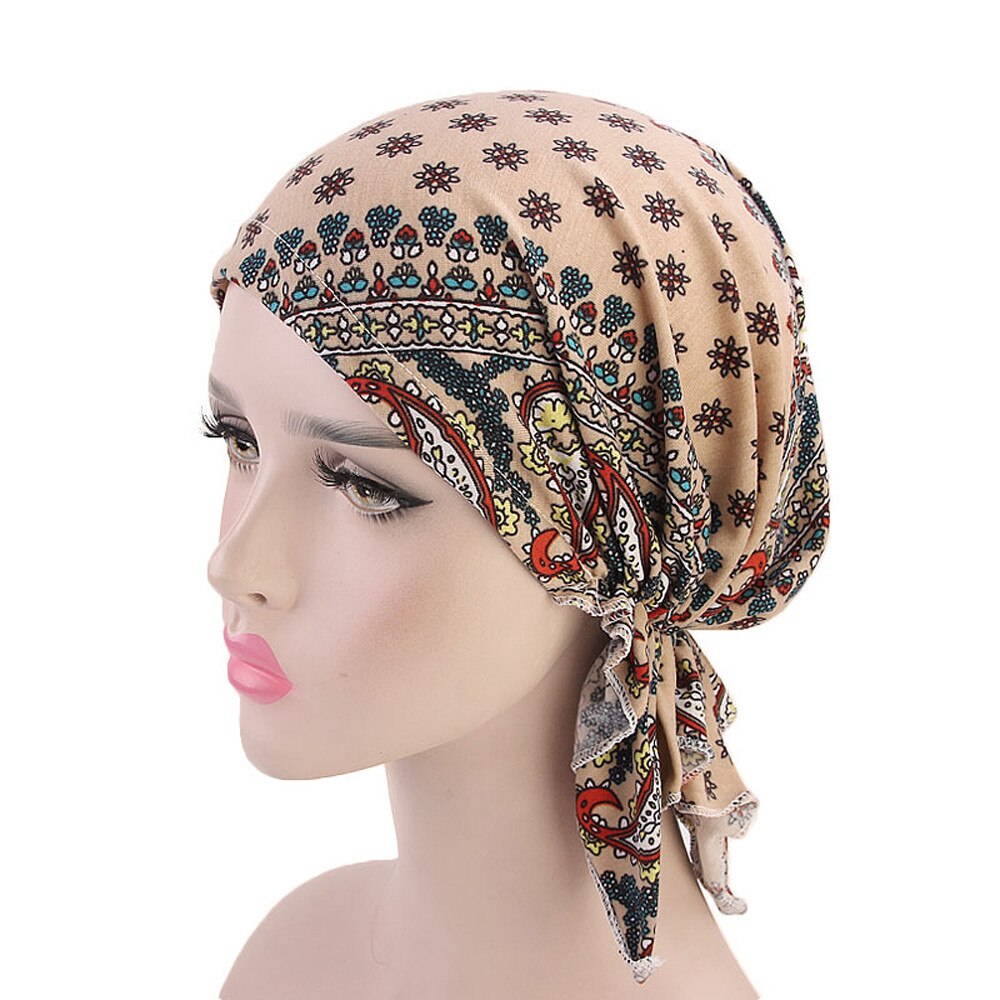 Moslim Vrouwen Hijaabs Vrouwen Ruche Kanker Chemo Hoed Beanie Sjaal Tulband Head Wrap Cap D90417
