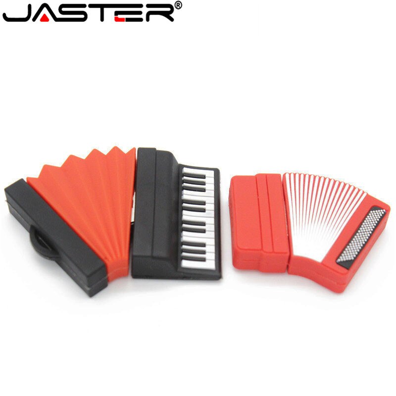 JASTER Mini cute accordion pendrive 4GB 8GB 16GB 32GB 64GB usb flash drive cool piano memory Stick music U disk