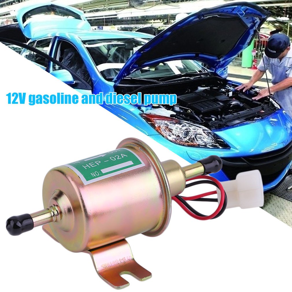 Universal Gas Olie Inline Elektrische Brandstofpomp Voor Diesel Benzine Motoren 12V 8 Mm