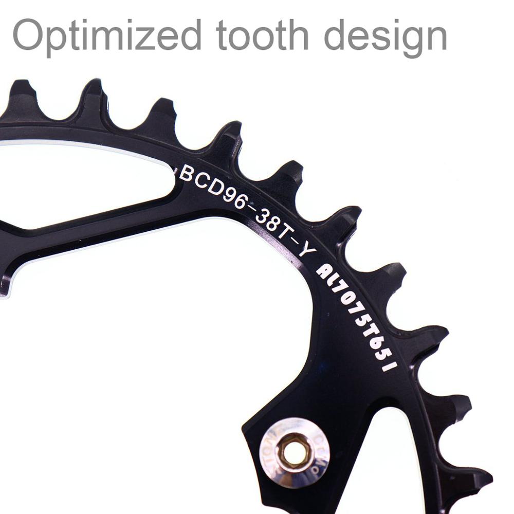 Kivi eturatas 96 bcd shimano  m782 m4000 m4050 m612 xtc 820 kierros 36t 38 40t 42 44 46 48t hammasta mtb pyörä eturattaan 96 bcd