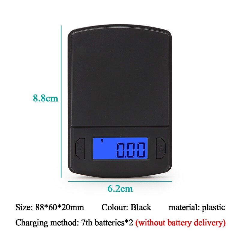 Mini High Precision Scale Plastic Pocket Scale for Jewelry handmade DIY lipstick powder carat lightweight Small LCD Scale
