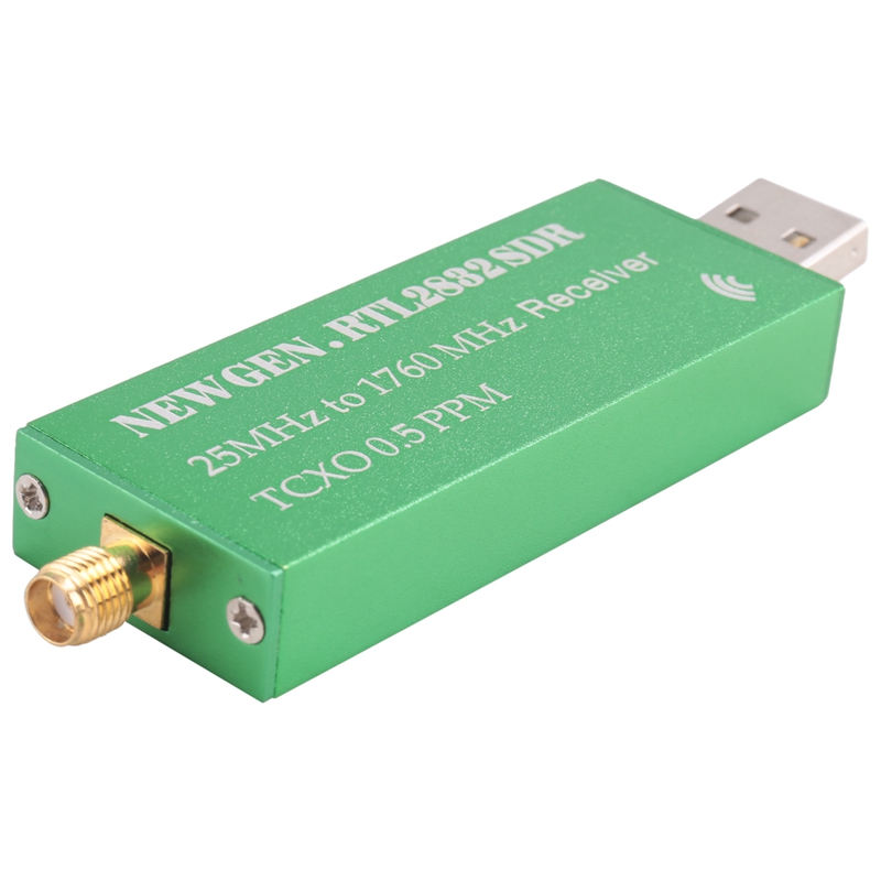 Y43A-USB Adapter RTL-SDR RTL2832U + R820T2+ 1Ppm TCXO TV Tuner Stick Receiver: Default Title