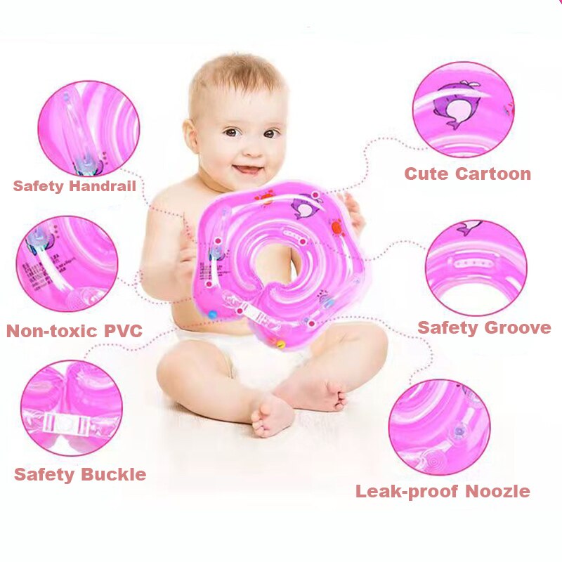 Baby Zwembad Accessoires Veiligheid Nek Ring Opblaasbare Baby Float Cirkel Buis Peuter Bad Accessoires Baby Shower