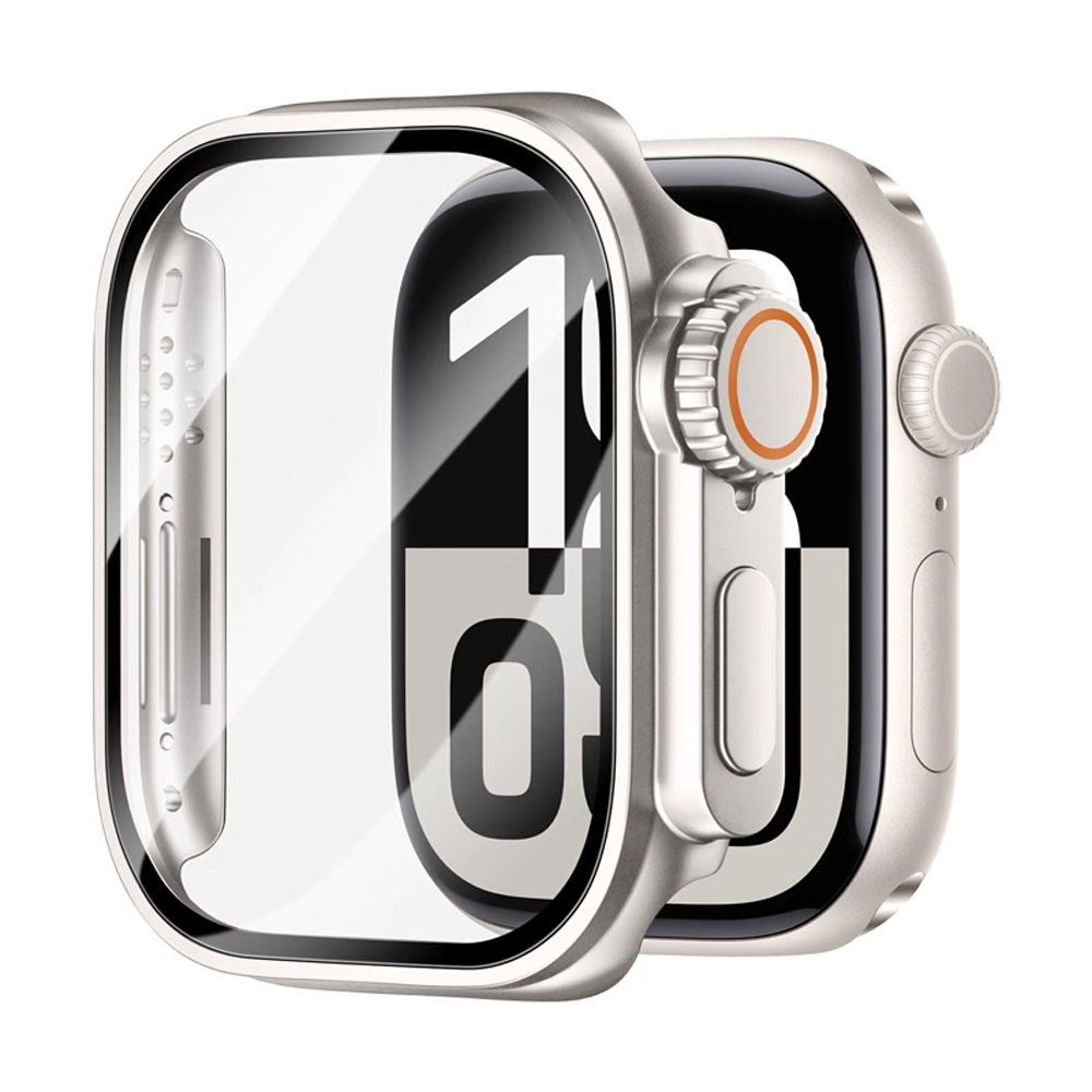 Screen Protector for Apple Watch Case 46mm 42mm 45mm 40mm 44mm 41mm PC Cover+Glass Film Change To Ultra Series 10 9 8 7 6 5 4 SE