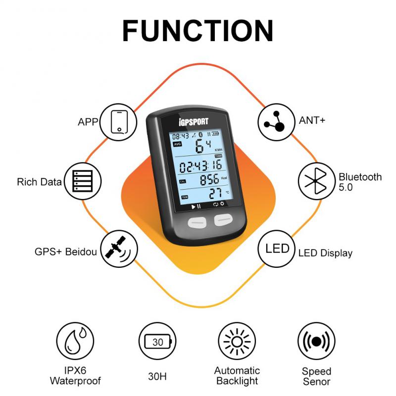 IGS10S GPS włączony komputer rowerowy prędkościomierz rowerowy iGPSPORT Igs10s bezprzewodowy licznik rowerowy BLE Mrówka + tętno