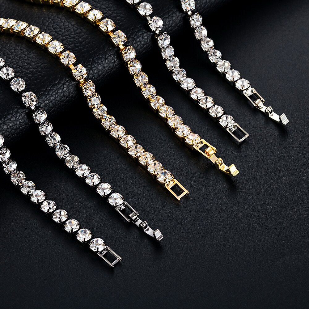 cubano cadena Zircon collar tipo cadena hasta la clavícula CZ diamantes deslumbrantes adorno brillante colgante de de las mujeres joyería de la boda