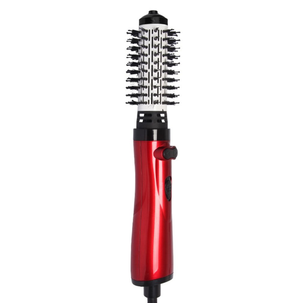 Electric Hair Dryer Brush 2 in 1 Hair Straightener Roller Curling Rod Rotating Iron Brush Hair Curler Brush Cn(origin) Lescolton