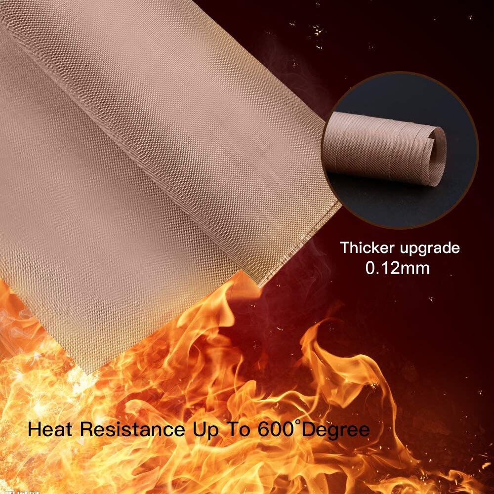 3 stk / pakke ptfe teflon ark non stick bagemåtter ovnforinger 16 x 20 "varmeoverførselspapir genanvendelig varmebestandig håndværksmåtte