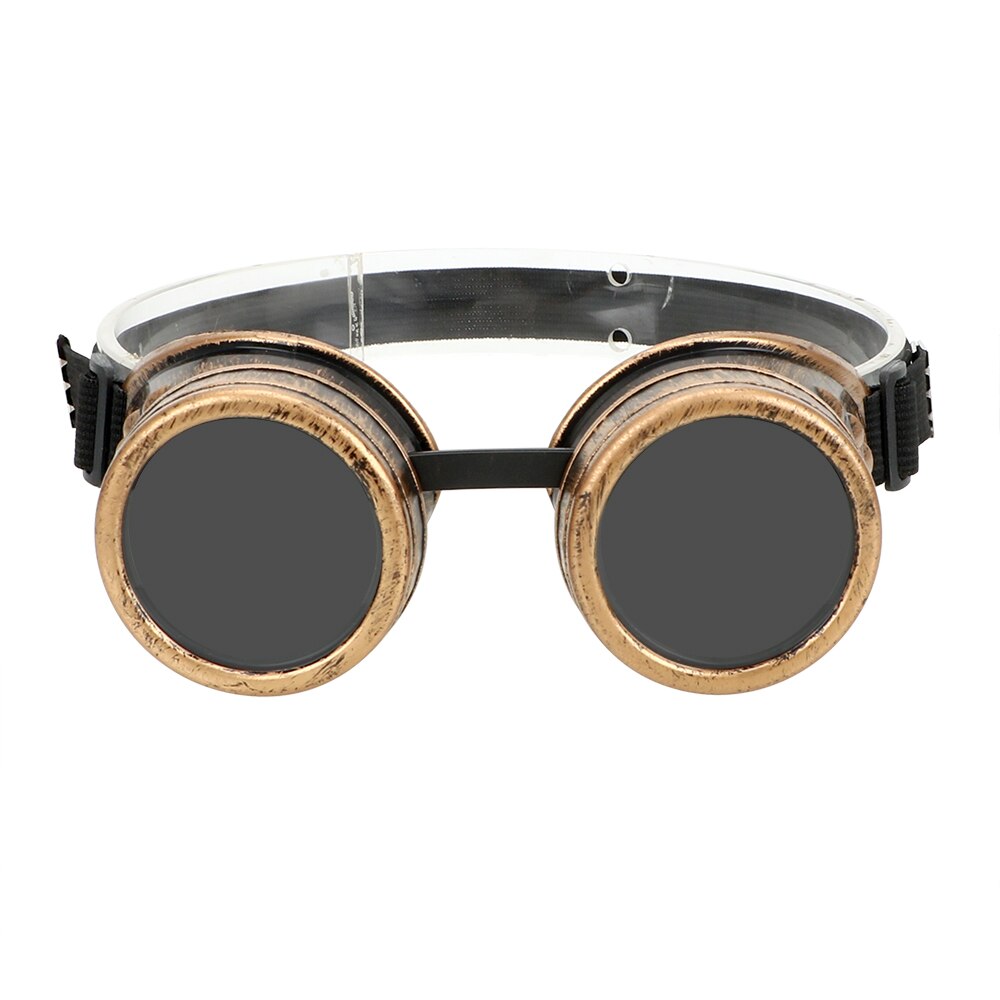 YOSOLO Moto Goggles Adjustable Steampunk Glasses Retro Welding Punk Gothic Sunglasses Windproof Eyewear Protective Gears: brass