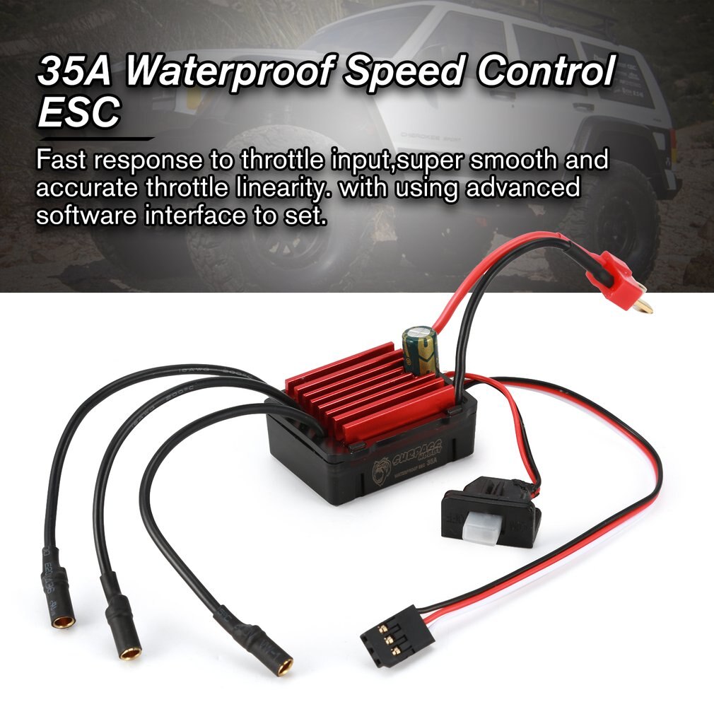 SURPASSHOBBY KK 35A Wasserdichte Sensorlose Bürstenlosen Geschwindigkeit Controler 2-3S ESC für 1:14 1:16 RC Auto Modell