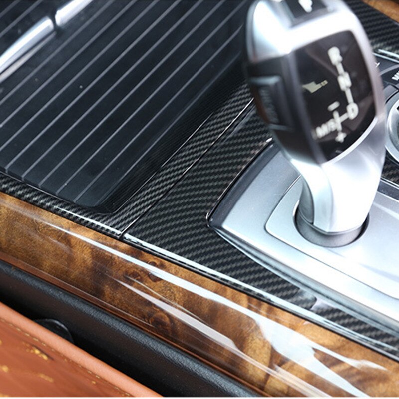Consola Central Soporte para vasos cubierta de marco decorativo embellecedor para BMW X5 E70 accesorios interiores de Color de fibra de carbono