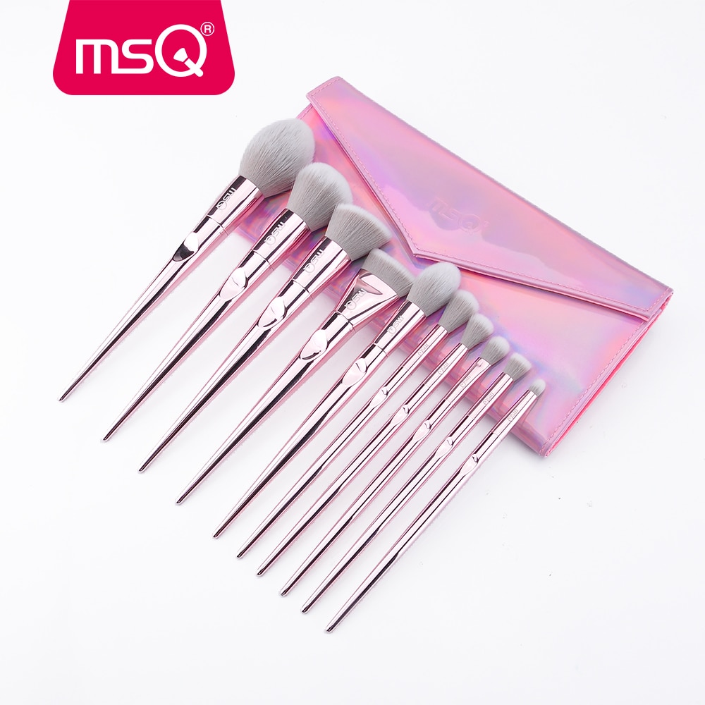 MSQ 10pcs Makeup Brushes Set Blusher Foundation Eyeshadow Make Up Brushes Kit pincel maquiagem Travel Make Up Tool