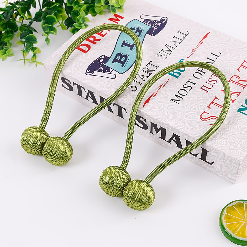 2 Stuks Sterke Magnetische Gordijn Tiebacks Gordijn Clips Tie Band Backs Houders Handig Gordijn Gesp 8 Kleur: Light Green