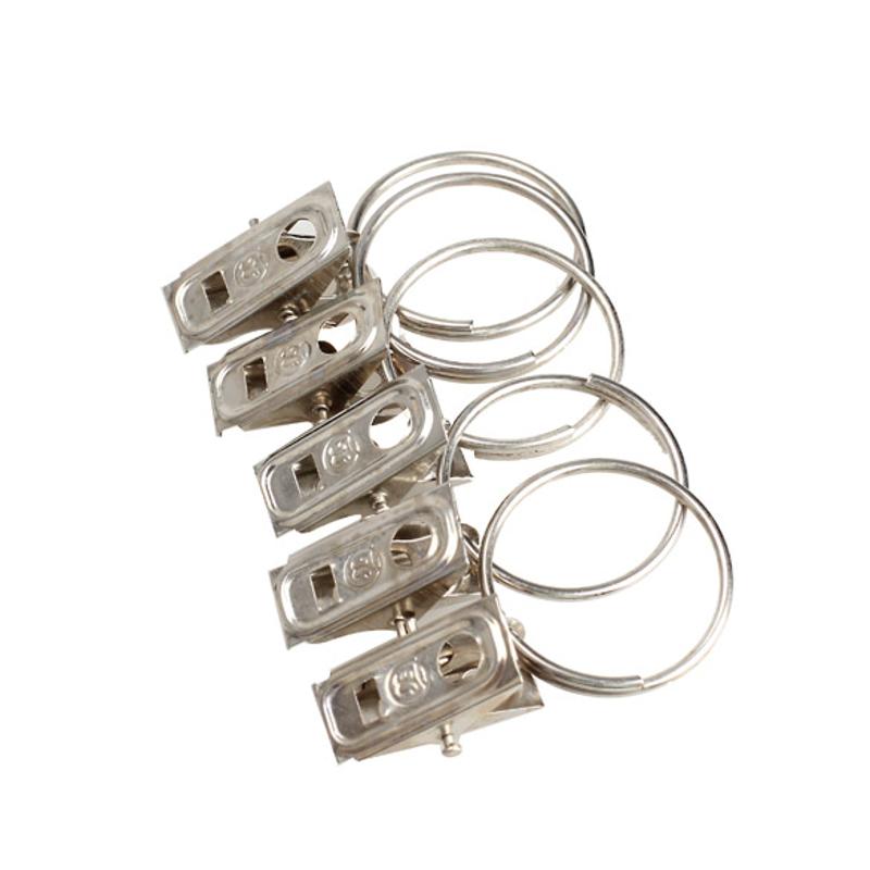 Curtain Buckle Clips 20pcs/pack Stainless Steel Window Shower Curtain Rod Clips Rings Drapery Clips