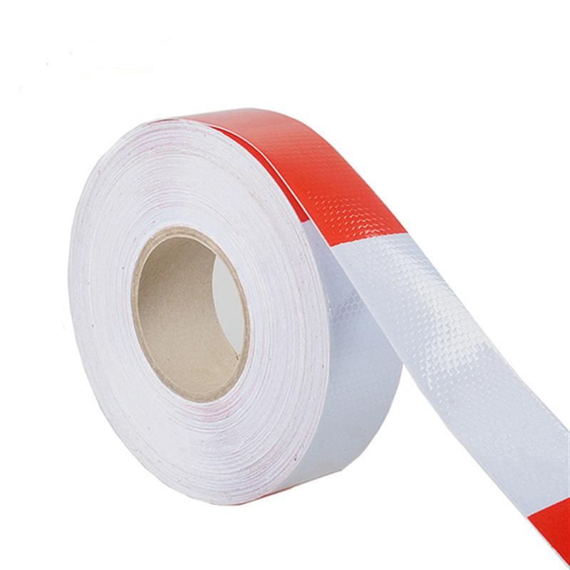 5cm*45M Reflective Tape Roll White And Red Trailer Conspicuity Dot Safety Warming Tape Reflective Car Night Reflector Styling