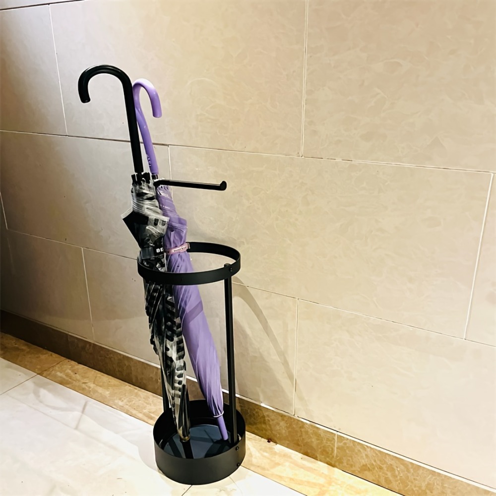 Metalen paraplubak, eigentijdse stijl, strak opbergrek voor thuis, kantoor, hotel en winkelcentra, geschikt voor meerdere paraplu's.