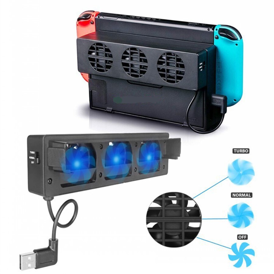 Dobe For Nintendo Switch Cooling Fan Cooler DC 5V USB Kit Game Console Command Refrigeration Ventilation Accessories Support Fan