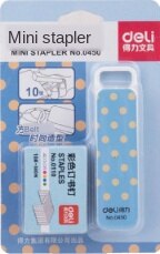 Mini stapler Set + No.10 staples office supplies stationery paper clip binding binder binder: white