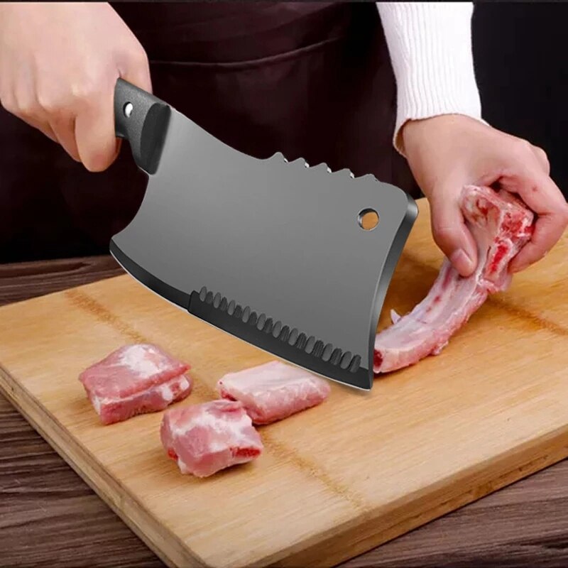 Butcher Knife Stainless Steel Bone Chopping Knife Meat Slicing Cleaver High Hardness Kitchen Chef Knife