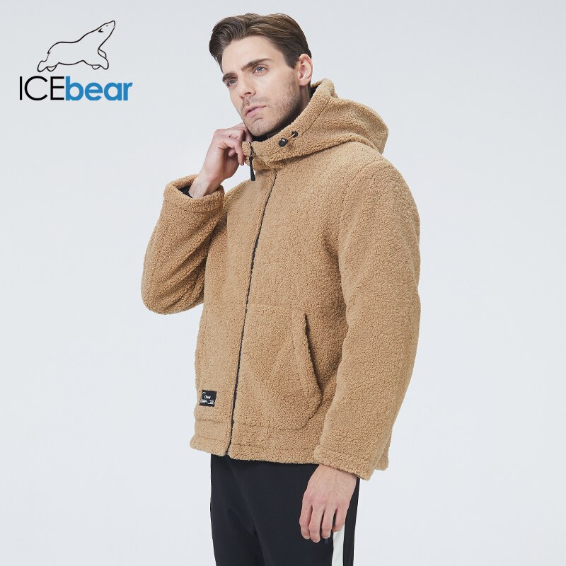 Icebear Winter Heren Jas Korte Katoenen Jas Polar Fleece Jas Unisex Kleding MWC20966D
