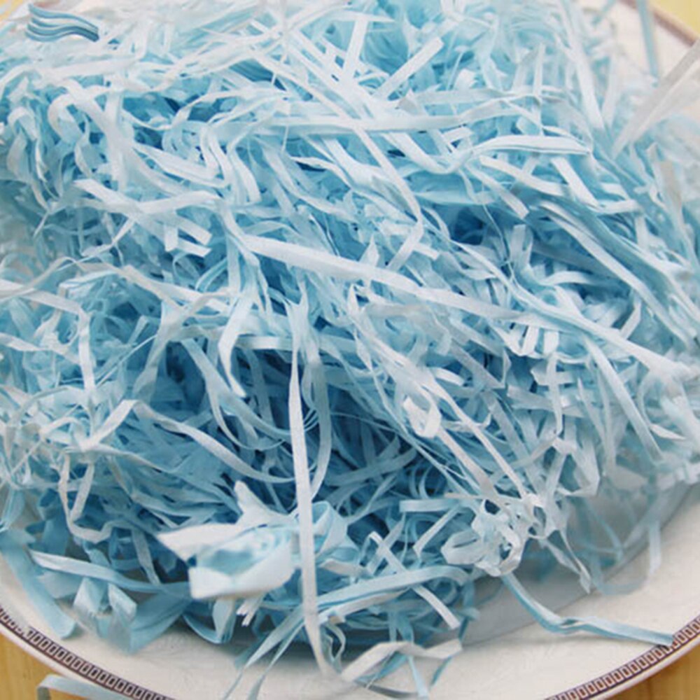 Diy Papier Raffia Papiersnippers Confetti Candy Bruiloft Verjaardag Christmas Party Box Vulmateriaal Decoratie: Blauw