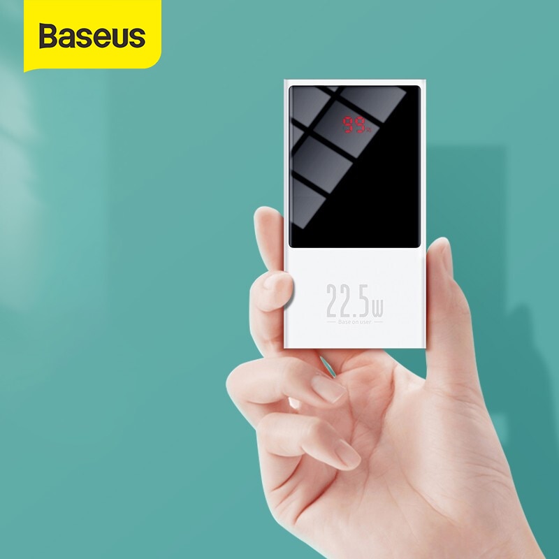 Baseus Mini Power Bank 10000Mah Snel Opladen Powerbank Digitale Display Draagbare Externe Batterij Oplader Voor Xiaomi Iphone