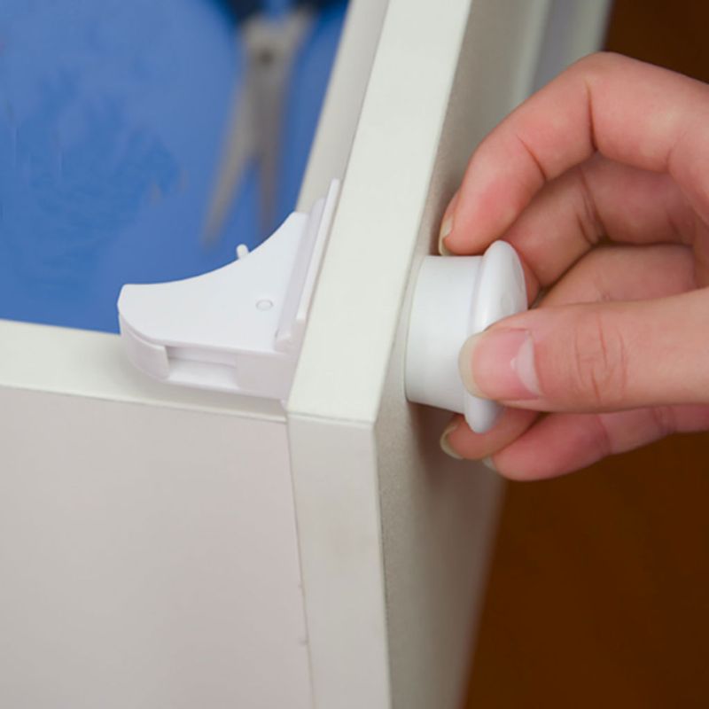 Universaali magneetti 5 kpl lasten suojat vauvan suojat turvalukko laatikon salpa kaapin oven rajoitin lasten lukot  d5qa