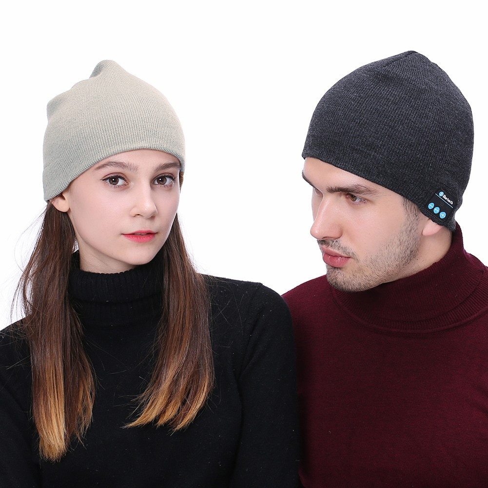 Sports Smart Cap Bluetooth Headset wireless Colorful Music Warm Winter Knitted Hats Stereo handsfree headphone for smartphone