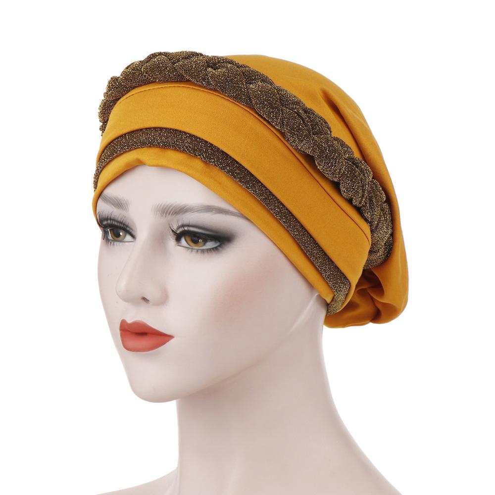 Twee-Tone Mode Moslim Tulband Motorkap Klaar Te Dragen Innerlijke Hijaabs Islamitische Wraps Vrouwen Hoofd Sjaal hijab Caps: 11