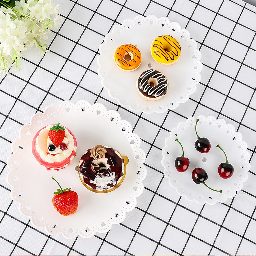 3 Tier Plastic Cake Stand Afternoon Tea Wedding Plates Party Tableware Bakeware Cake Shop Three Layer Cake Rack