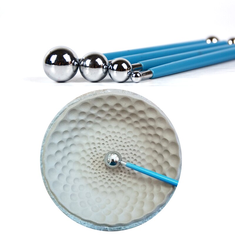 4PCS/Set Pottery Art Tools Stainless Steel Pill Bar Shape Smooth Polymer Clay Shaping Stick Texture Making Carving Modeling Tool