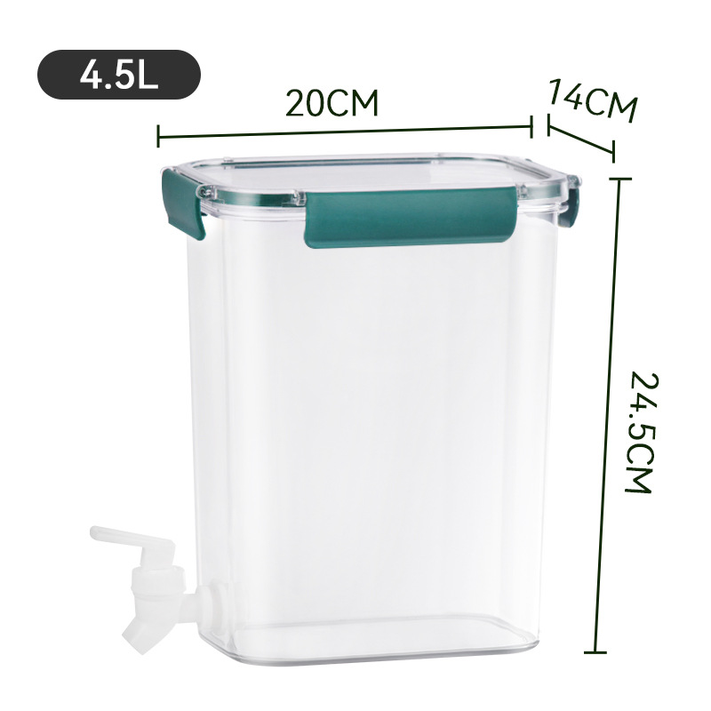 Cold Water Jug With Tap Water Beverage Dispenser Fruit Teapot Tank Refrigerator Plastic Kettle Pot Cold Water Jug For Lemonade: A1
