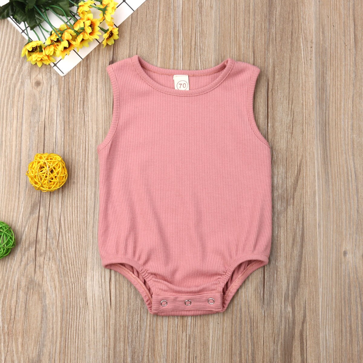 Baby Summer Clothing Newborn Infant Kids Baby Girls Boys Solid Bodysuit Casual Jumpsuit Playsuit Sleeveless Outfits Clothes