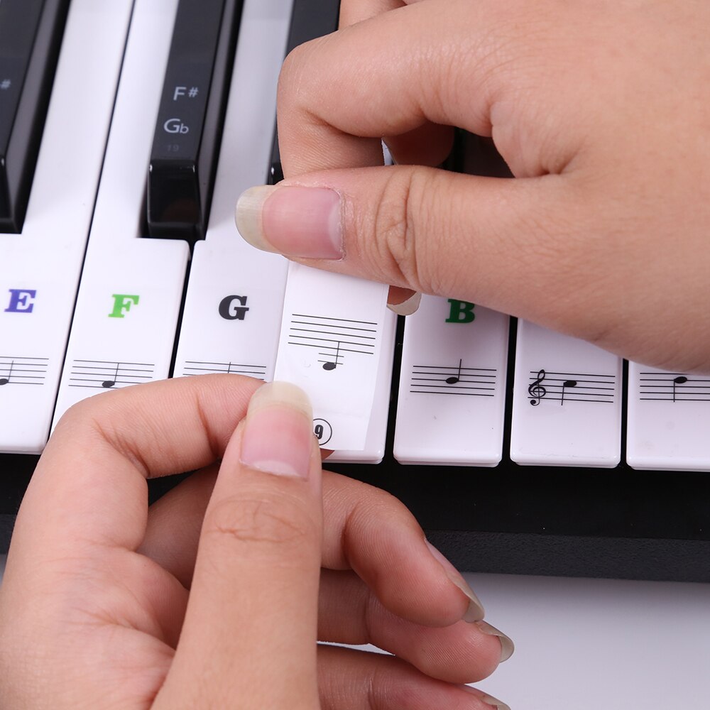 Piano Keyboard Sticker Laminated Sticker Keyboard Set Educational Toys for Keyboard Instruments