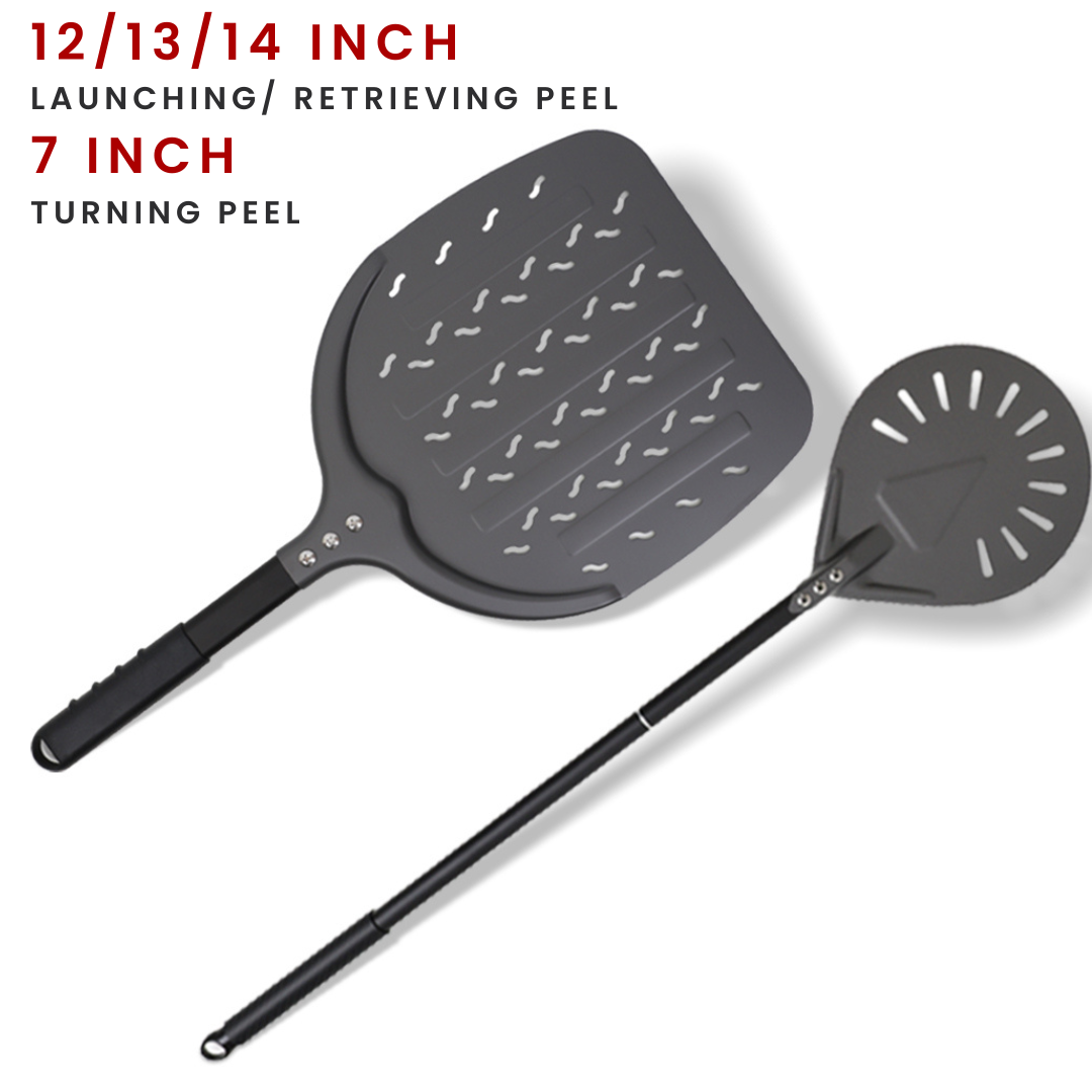 12 13 14 & 7 Inch Pizza Schil Lange Steel Draaien Peddel Aluminium Pizza Turner Bakken Tool Geperforeerde Keuken accessoires