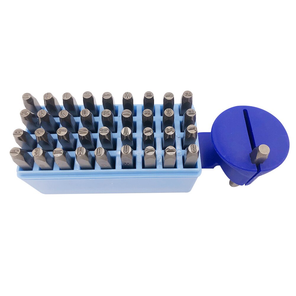 36/38 st nummer- och bokstavsstämplar härdade stålstämplar av industriell kvalitet för metall, trä, plast, läder tb