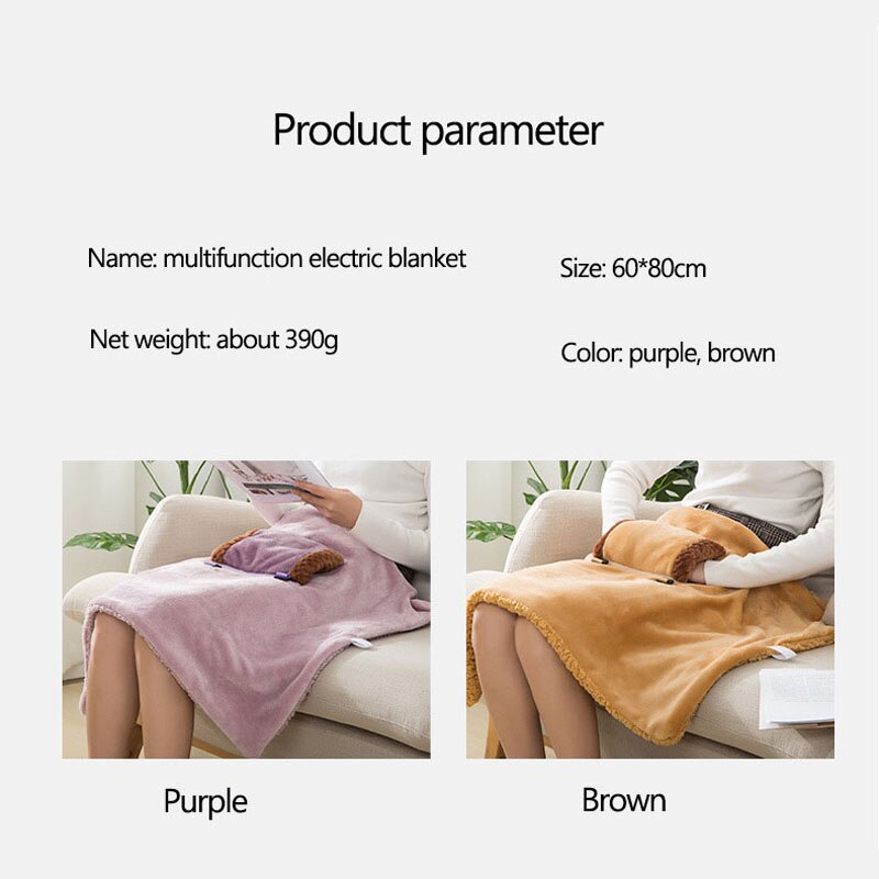 Elektrische Decke Wärmer matt USB Heizung Teppich Schal Warme Bein Decke Winter Heizung Decke Pad Für Sekretariat Heimat 60*80cm
