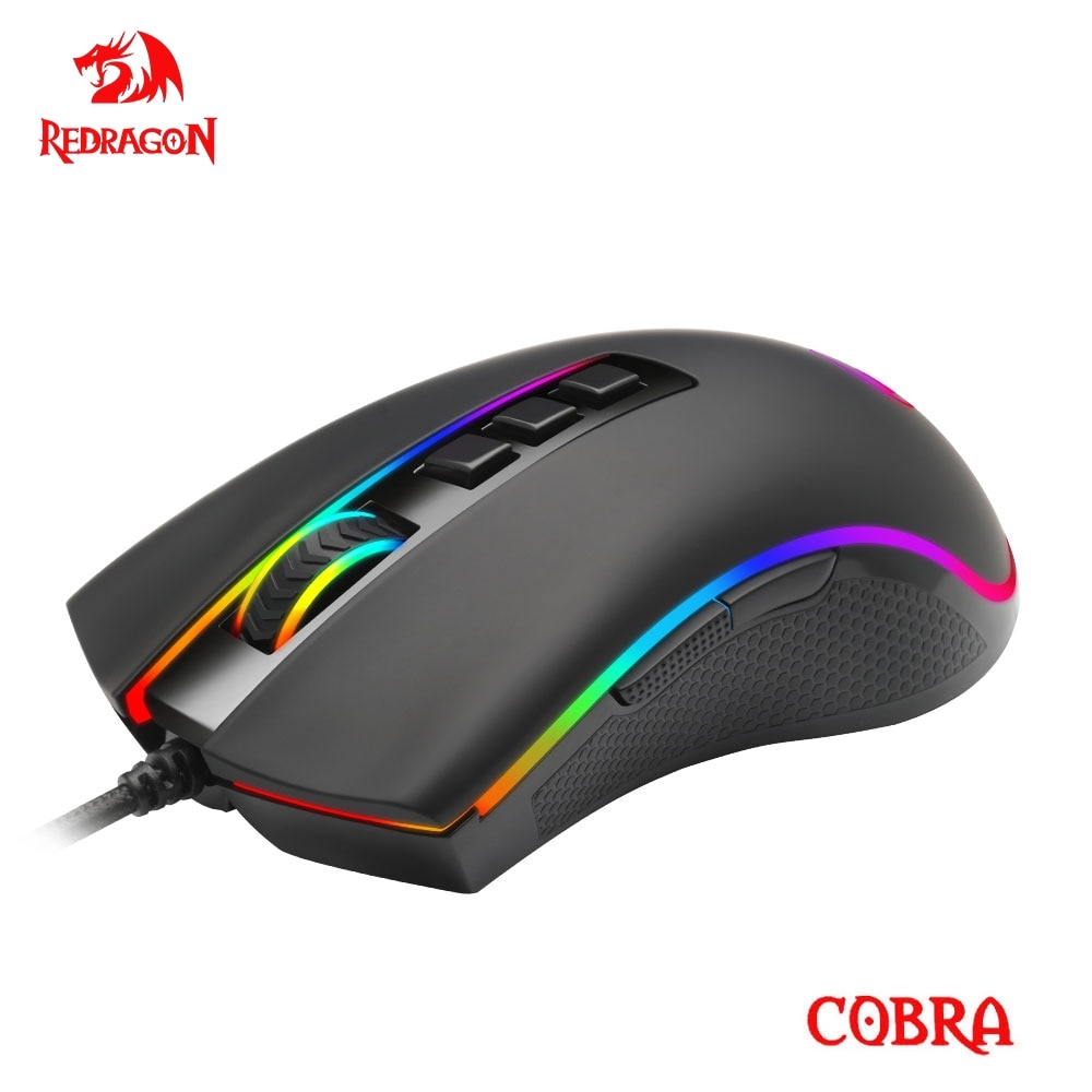 Redragon COBRA M711 RGB USB Wired Gaming Mouse 10000-12400 DPI 9 buttons mice Programmable ergonomic For Computer PC Gamer