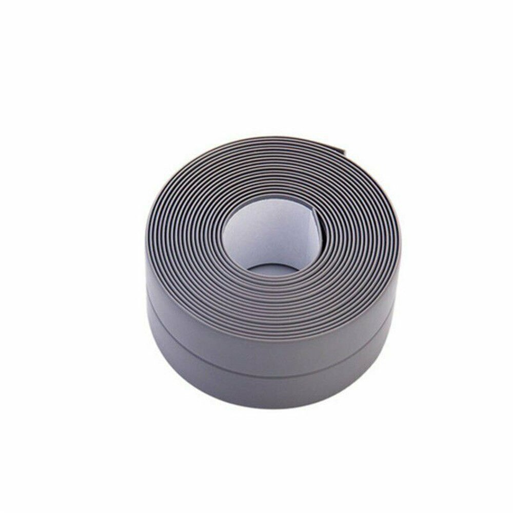 Cinta autoadhesiva para fregadero de cocina, resistente al agua, molde fuerte, blanco, gris, para bañera, tira de huecos de inodoro, sello de agua para piscina: Gray / 3.2x2.2CM